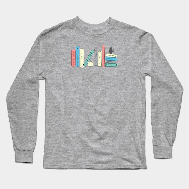 Book Lover Long Sleeve T-Shirt by Cloud Eight Design